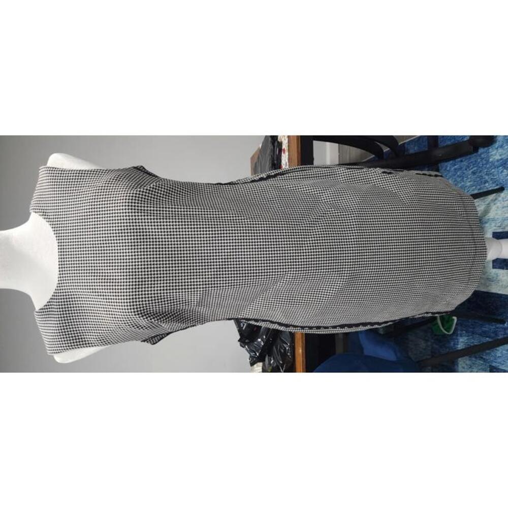 Chic Houndstooth Print Sleeveless Dress  CALVIN KLEIN #4